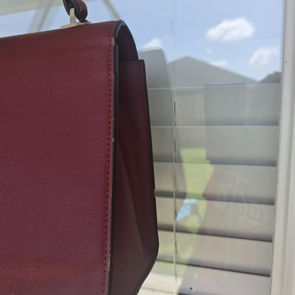 Prada Crossbody Top Handle HandBag Chain Strap Red Women Leather New 2way - Picture 12 of 16